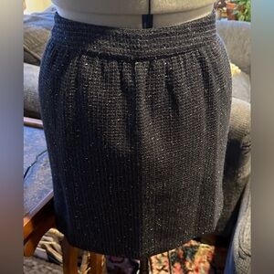 Ann Taylor Loft Tweed Shimmer Short Party Evening Metallic Skirt - Size 8